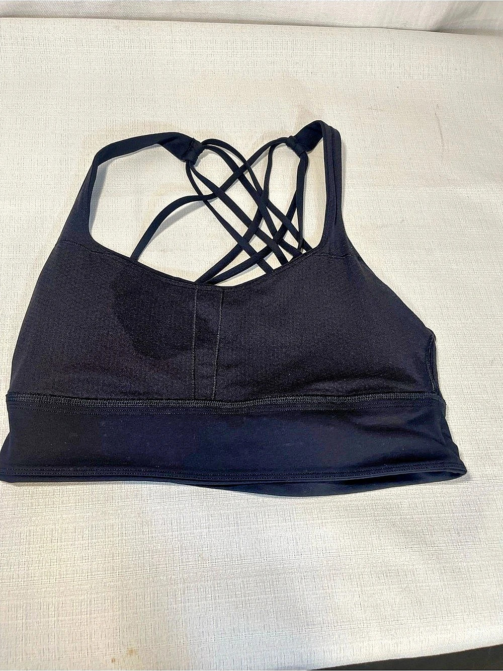Lululemon Free to Be Wild Bra Long Line Black Sports Bra Size 10